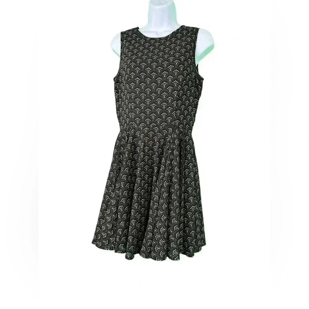 Maison Jules Women's S Black Sleeveless Fit & Flare Dress